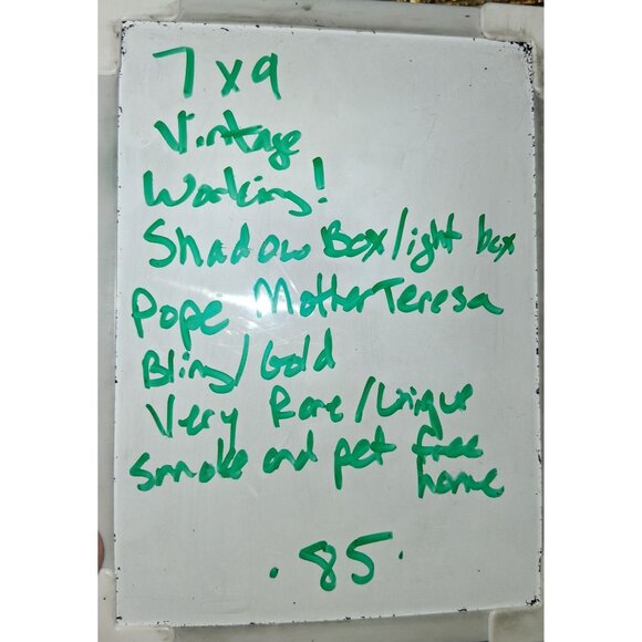 Vintage Pope John Paul II & Our Lady Of Guadalupe Lighted Wall Picture Frame - Picture 11 of 11